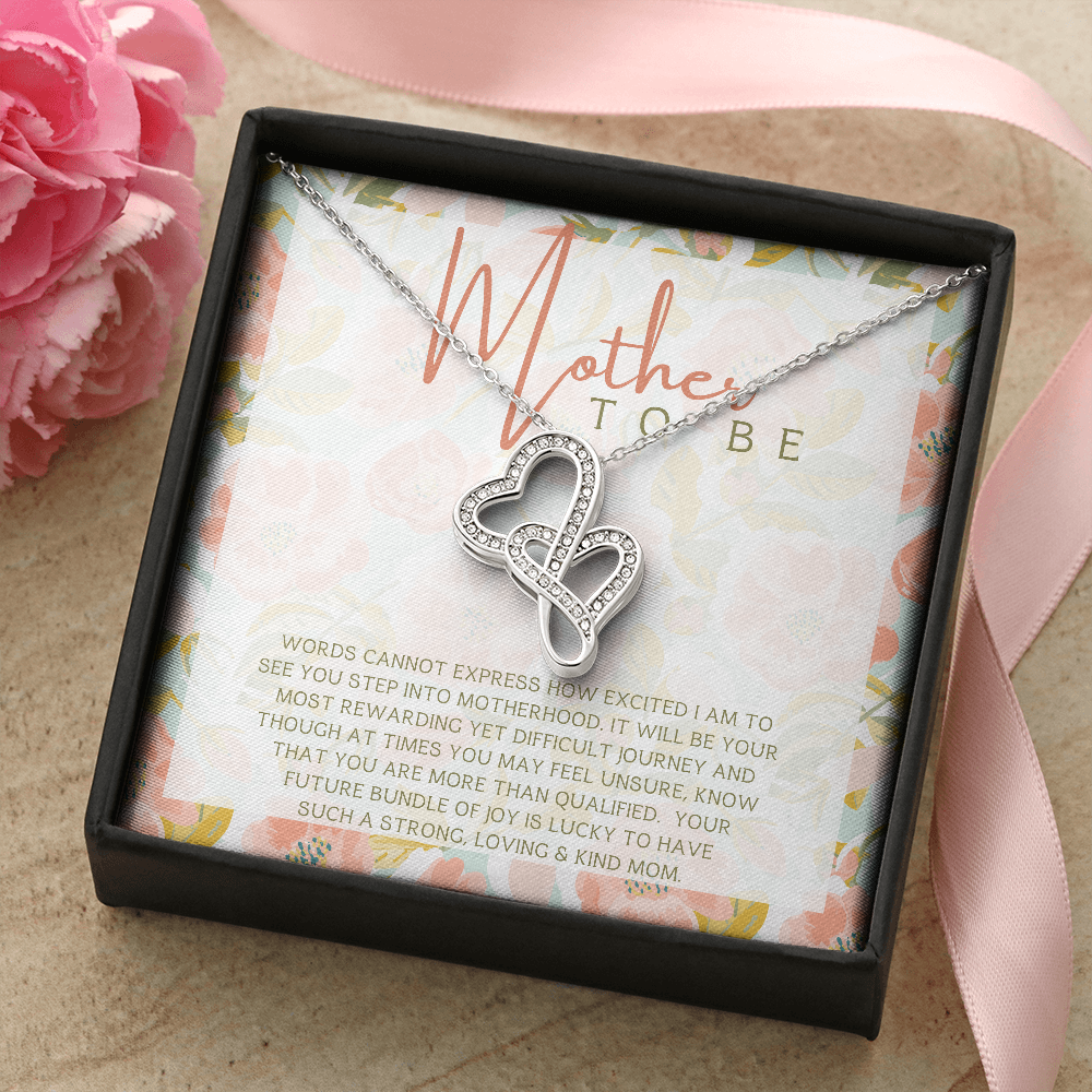 Mother To Be Double Hearts Necklace