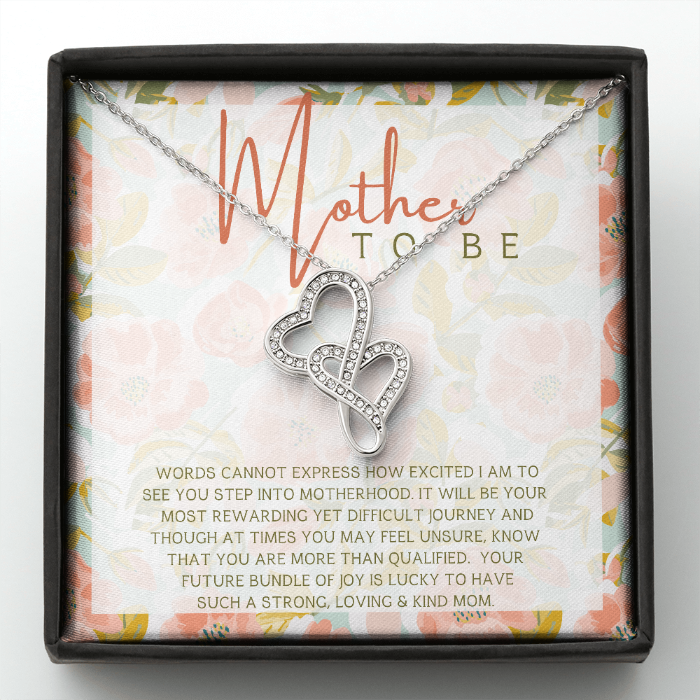 Mother To Be Double Hearts Necklace