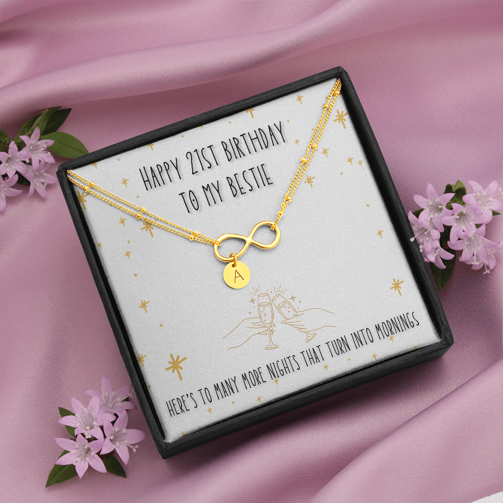 Best Friend Bracelet | 21st Birthday Gift for Best Friend | Infinity Initial Bracelet  | BFF Bracelet | Personalized Charm Bracelet Gift