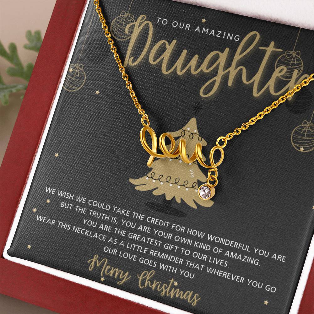 To Our Amazing Daughter - Reminder of Love Christmas Gift Necklace