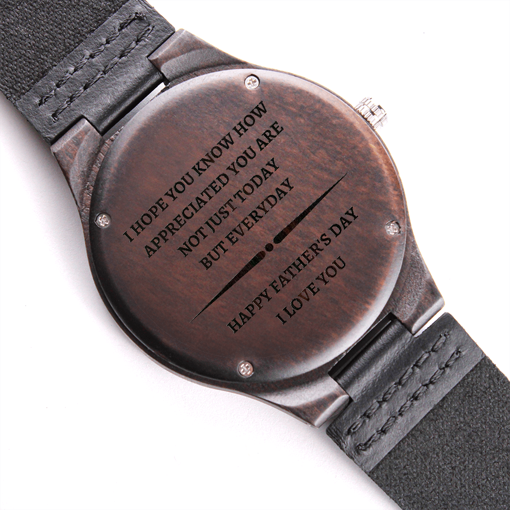 Wooden Watch Gift for Dad | Father's Day Engraved Watch Gift for Dad | Wood Watch for Him | Father's Day Gift from Son/Daughter