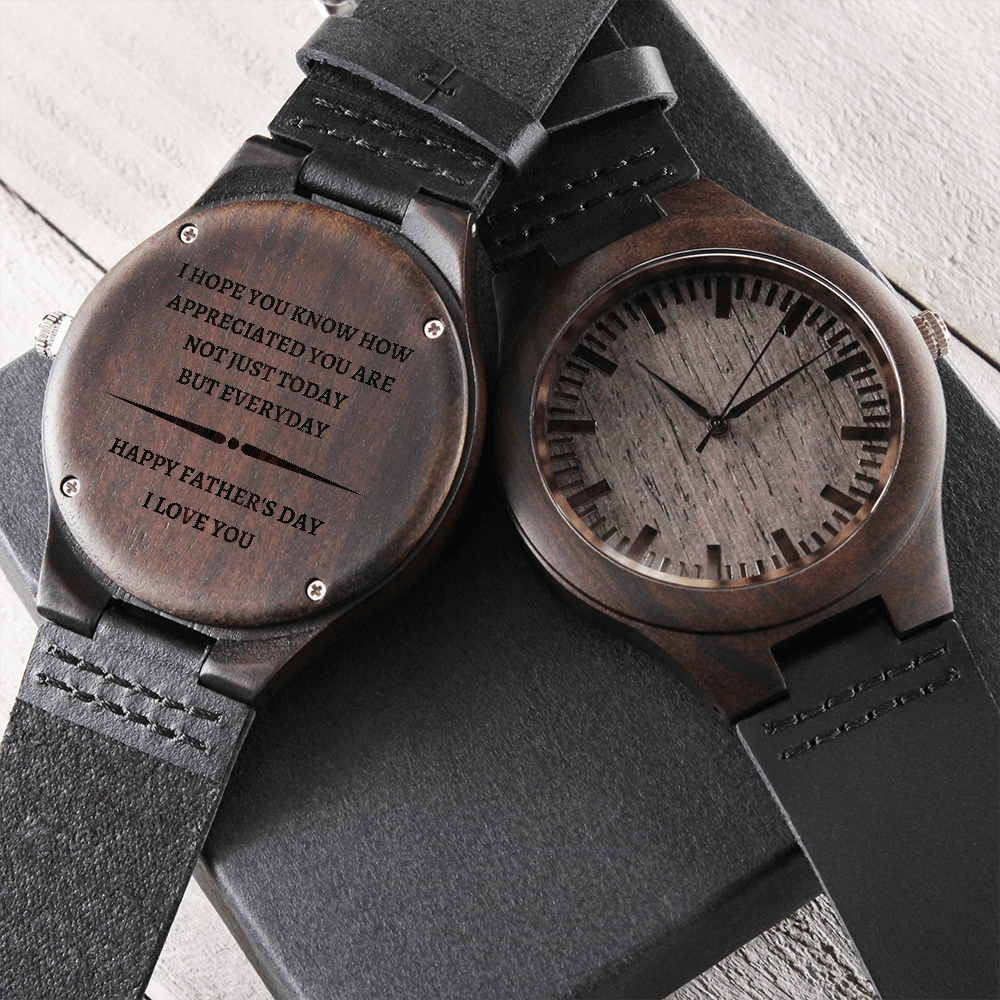 Wooden Watch Gift for Dad | Father's Day Engraved Watch Gift for Dad | Wood Watch for Him | Father's Day Gift from Son/Daughter