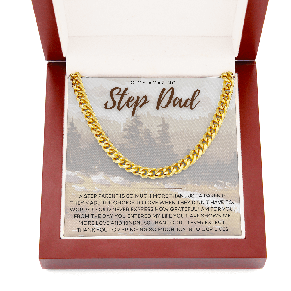 Step Dad Cuban Link Chain - Forest Theme