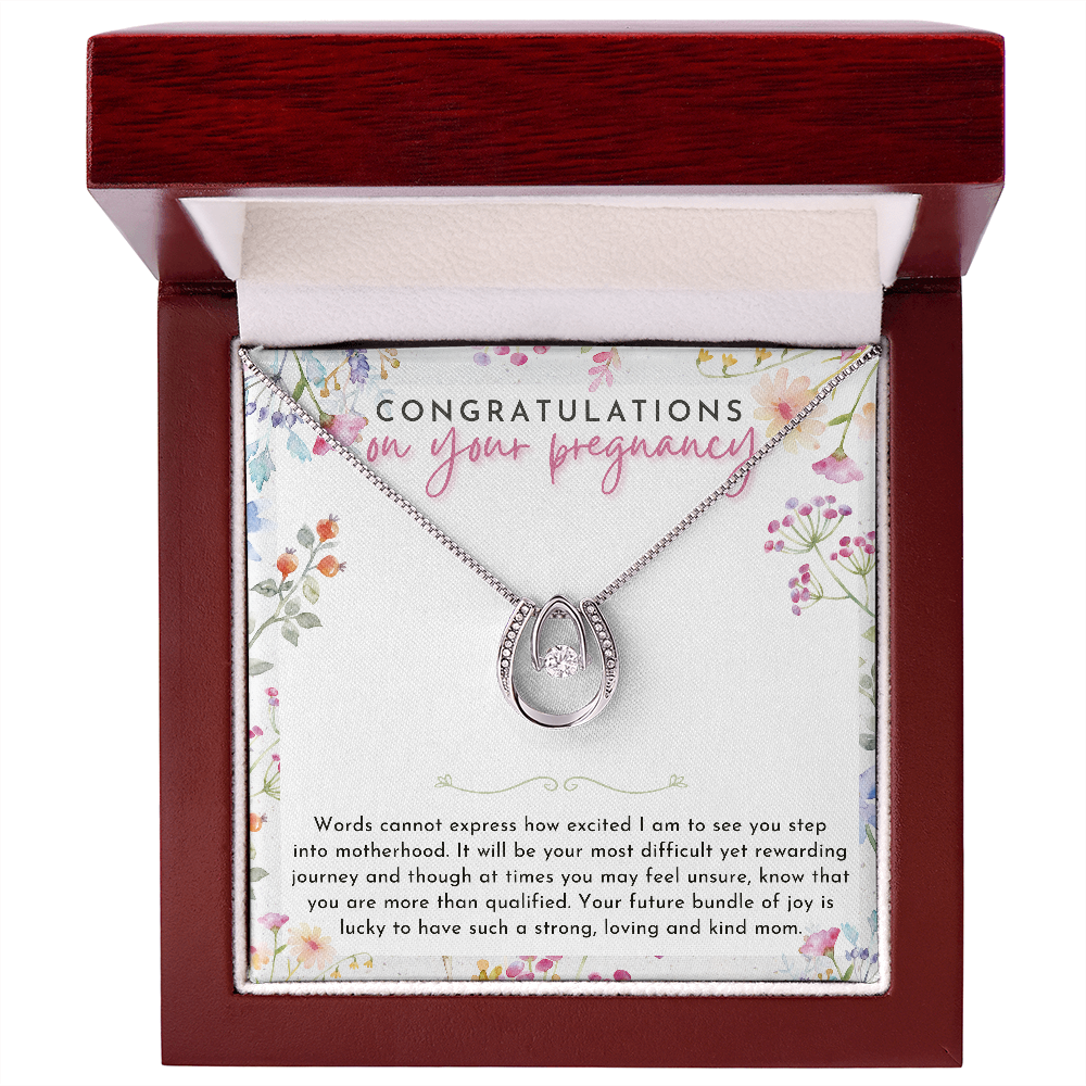 Congratulations Gift | Pregnant Sister Gift | New Mom Gift | Expecting Mom Gift | Sentimental Message Card Jewelry Gift