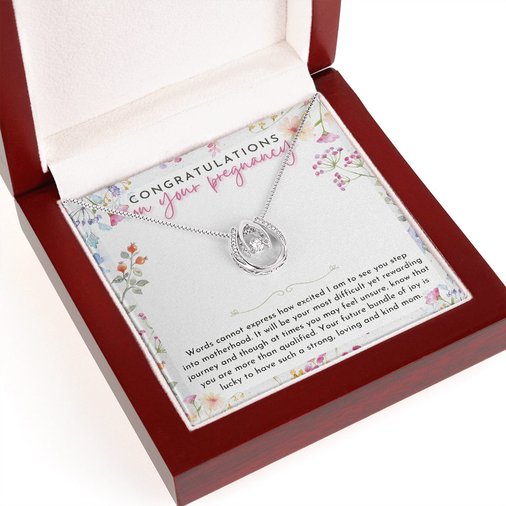 Congratulations Gift | Pregnant Sister Gift | New Mom Gift | Expecting Mom Gift | Sentimental Message Card Jewelry Gift
