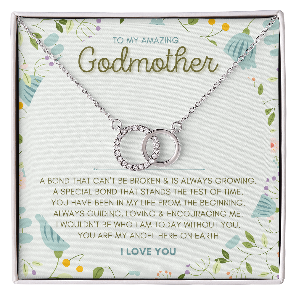 Godmother Gift from Goddaughter | Godmother & Goddaughter Necklace | Gift from Godchild | Interlocking Necklace with Sentimental Card