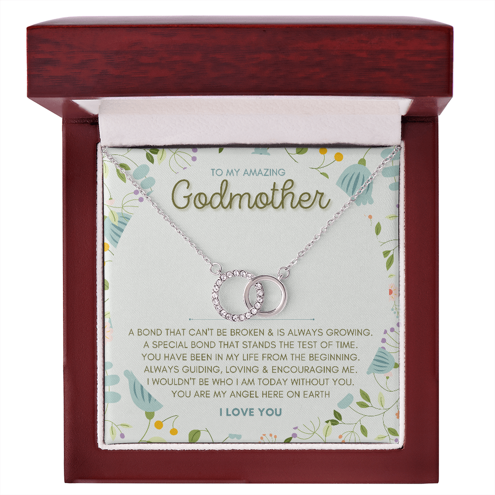 Godmother Gift from Goddaughter | Godmother & Goddaughter Necklace | Gift from Godchild | Interlocking Necklace with Sentimental Card