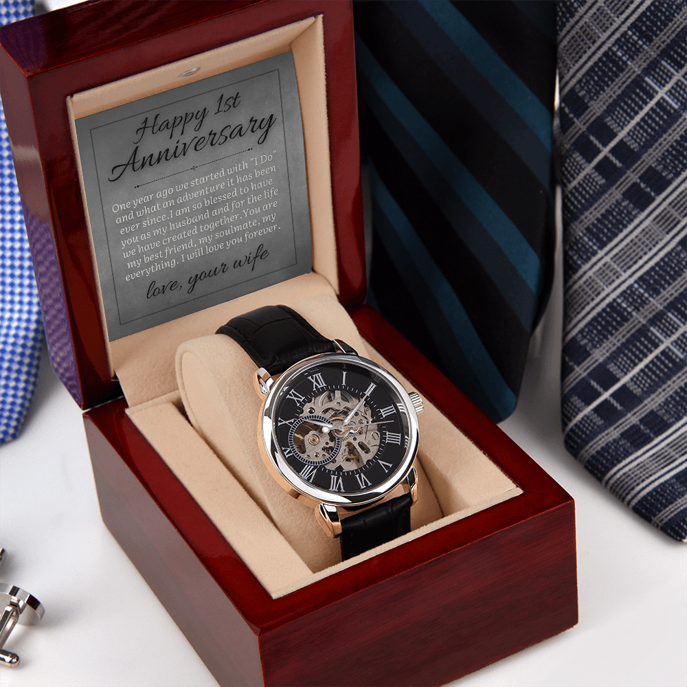Happy Anniversary - Engraved Stainless Steel Watch, Watch for Man, Dad,  Boyfriend, Husband, Grandparent, Wedding Anniversary, Gift Ideas, Anniversary  Gifts - Walmart.com