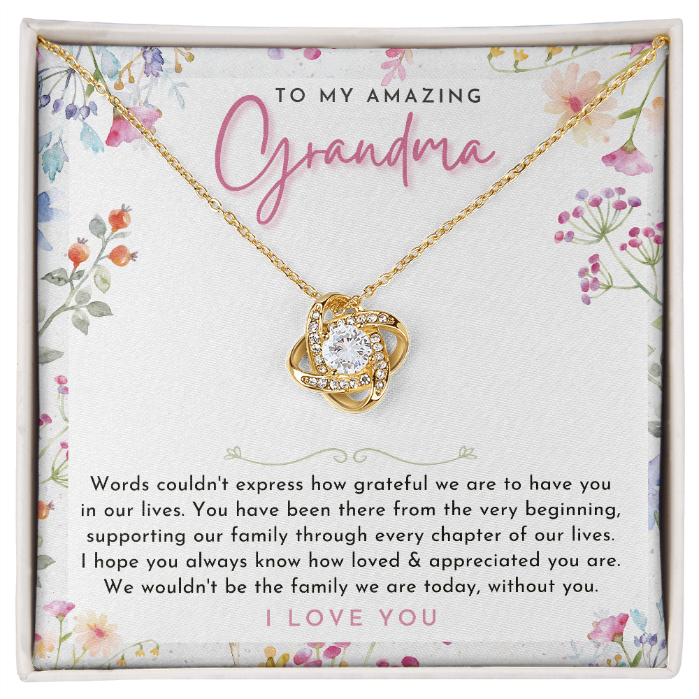 Grandma Gift | Grandma Card with Necklace | To My Grandma Gift | From Grandchild | Grandma Birthday Gift | Grandma Christmas Gift