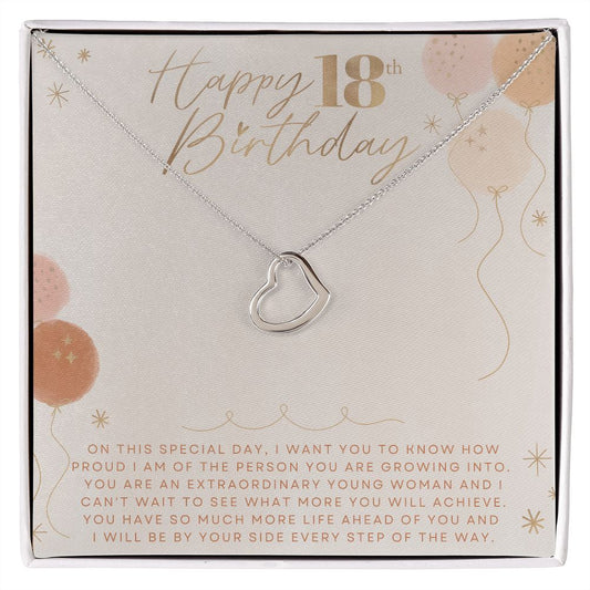 18th Birthday Gift for Her | 18th Birthday Gifts Ideas | 18th Birthday Card | Gift for 18th Birthday | 18th Birthday Girl Necklace with Card