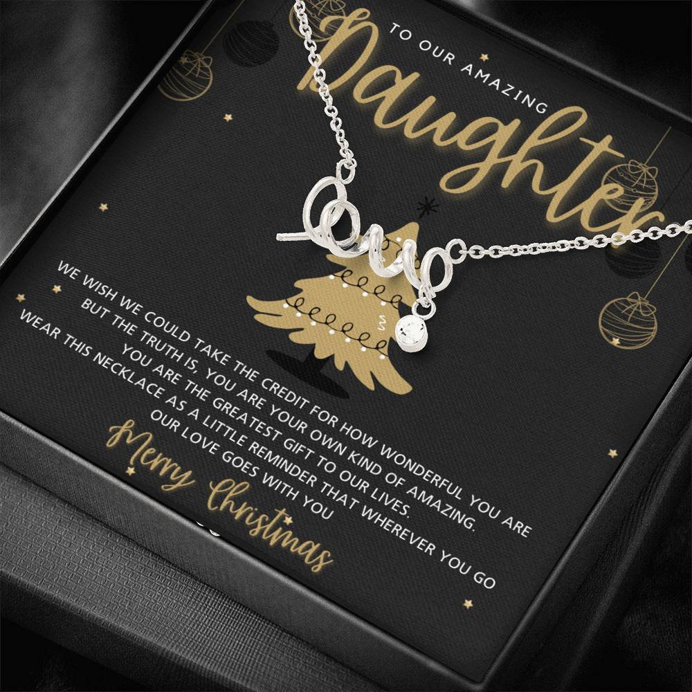 To Our Amazing Daughter - Reminder of Love Christmas Gift Necklace