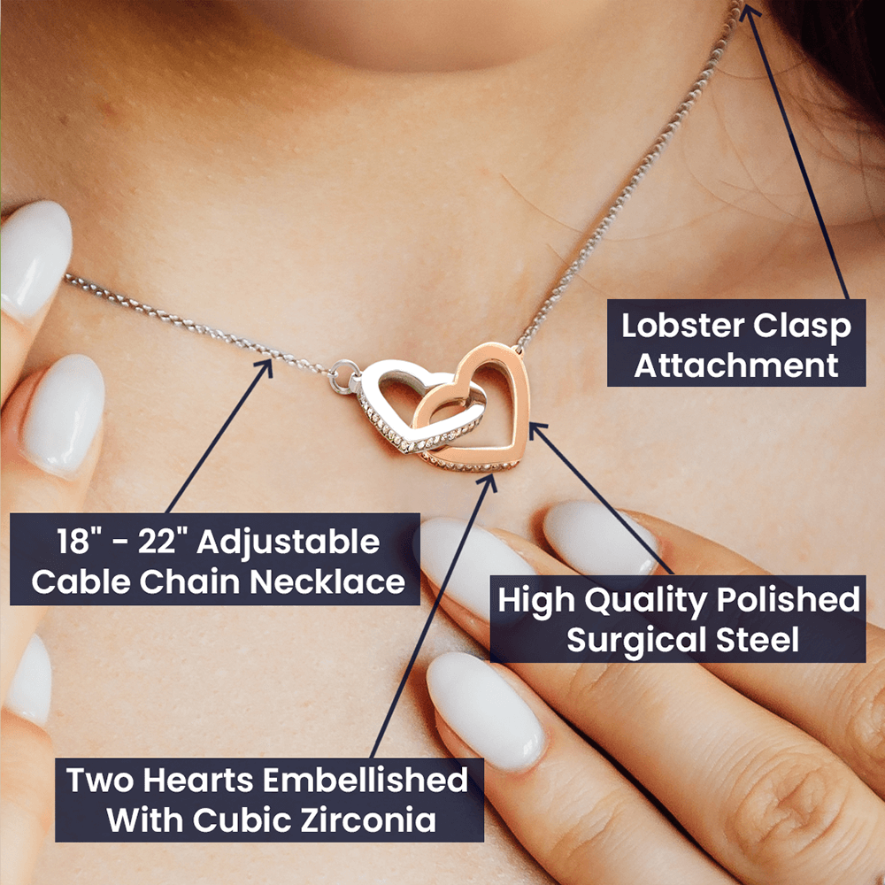 Bonus Mom Interlocking Heart Necklace